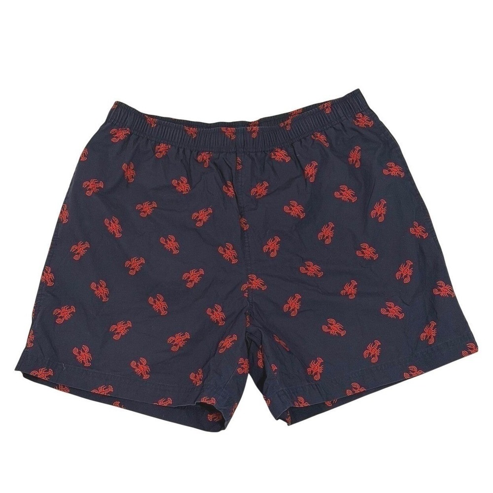 Polo Sport Ralph Lauren Swim Trunks Mens XL Navy Blue Red Lobster Printed Preppy